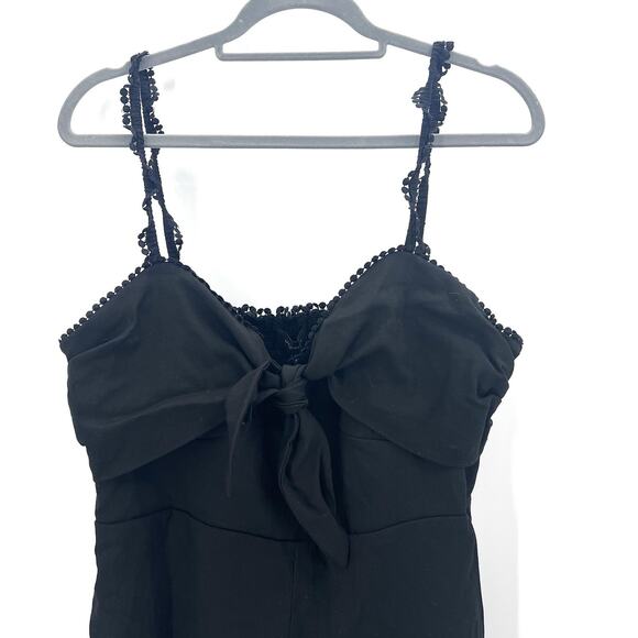 Revolve Majorelle Black One Piece Joyce Linen Romper Sleeveless Womens XL - Picture 3 of 6